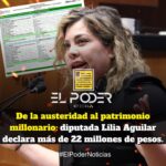 Lilia Aguilar Gil reporta en su declaración patrimonial bienes que superan los 22 millones de pesos entre propiedades y vehículos