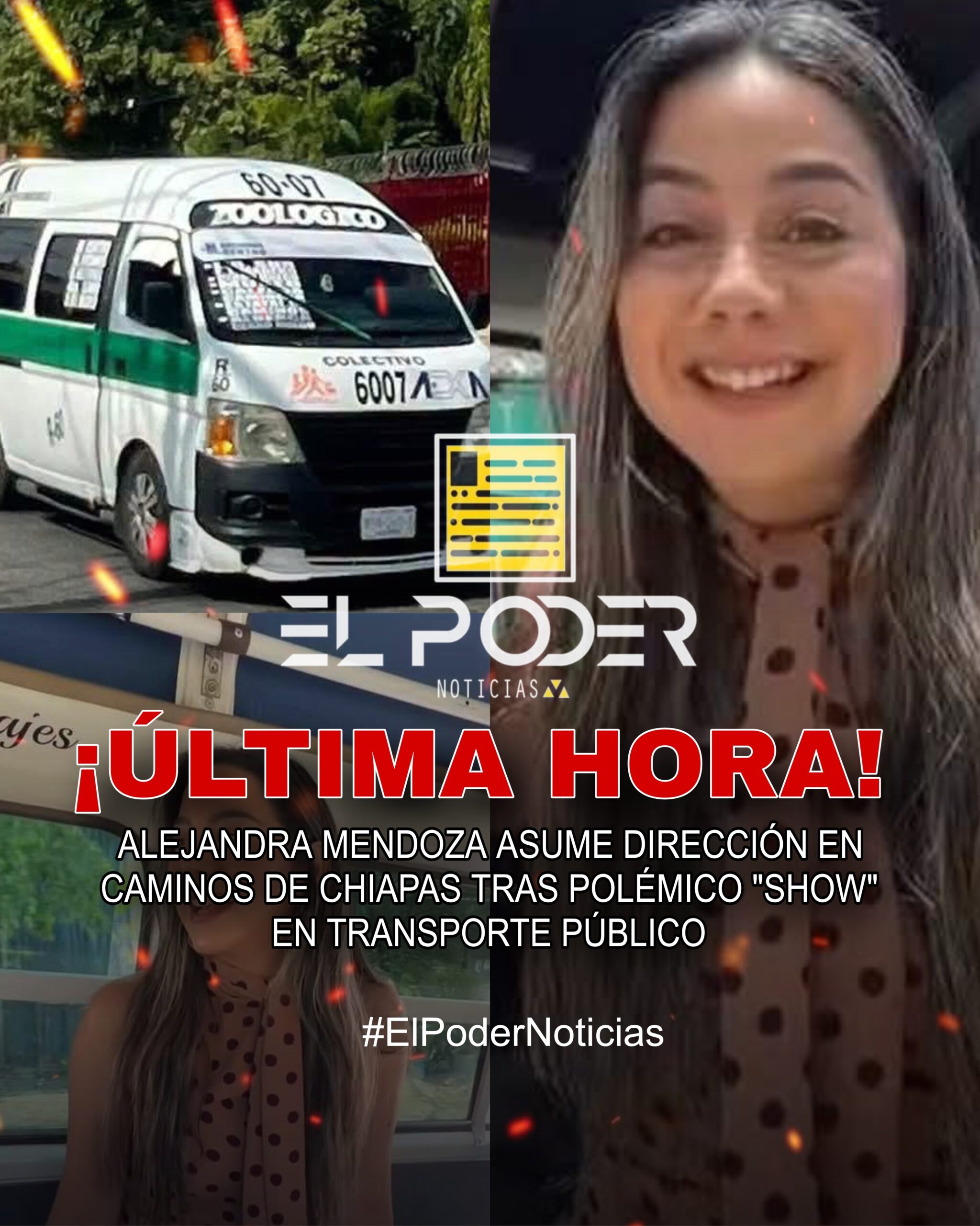 ¡ÚLTIMA HORA! ALEJANDRA MENDOZA ASUME DIRECCIÓN EN CAMINOS DE CHIAPAS TRAS POLÉMICO “SHOW” EN TRANSPORTE PÚBLICO