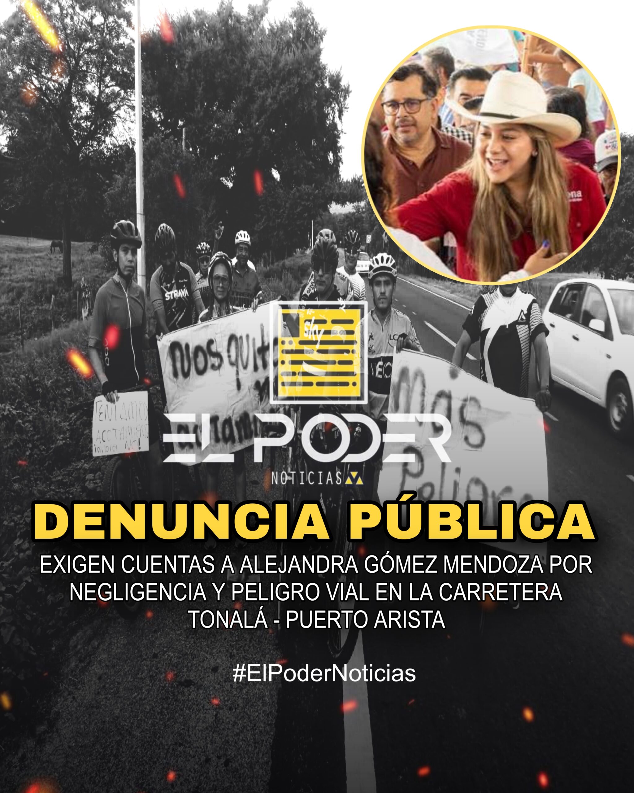 DENUNCIA CONTRA ALEJANDRA GÓMEZ MENDOZA POR OBRA PELIGROSA EN TONALÁ