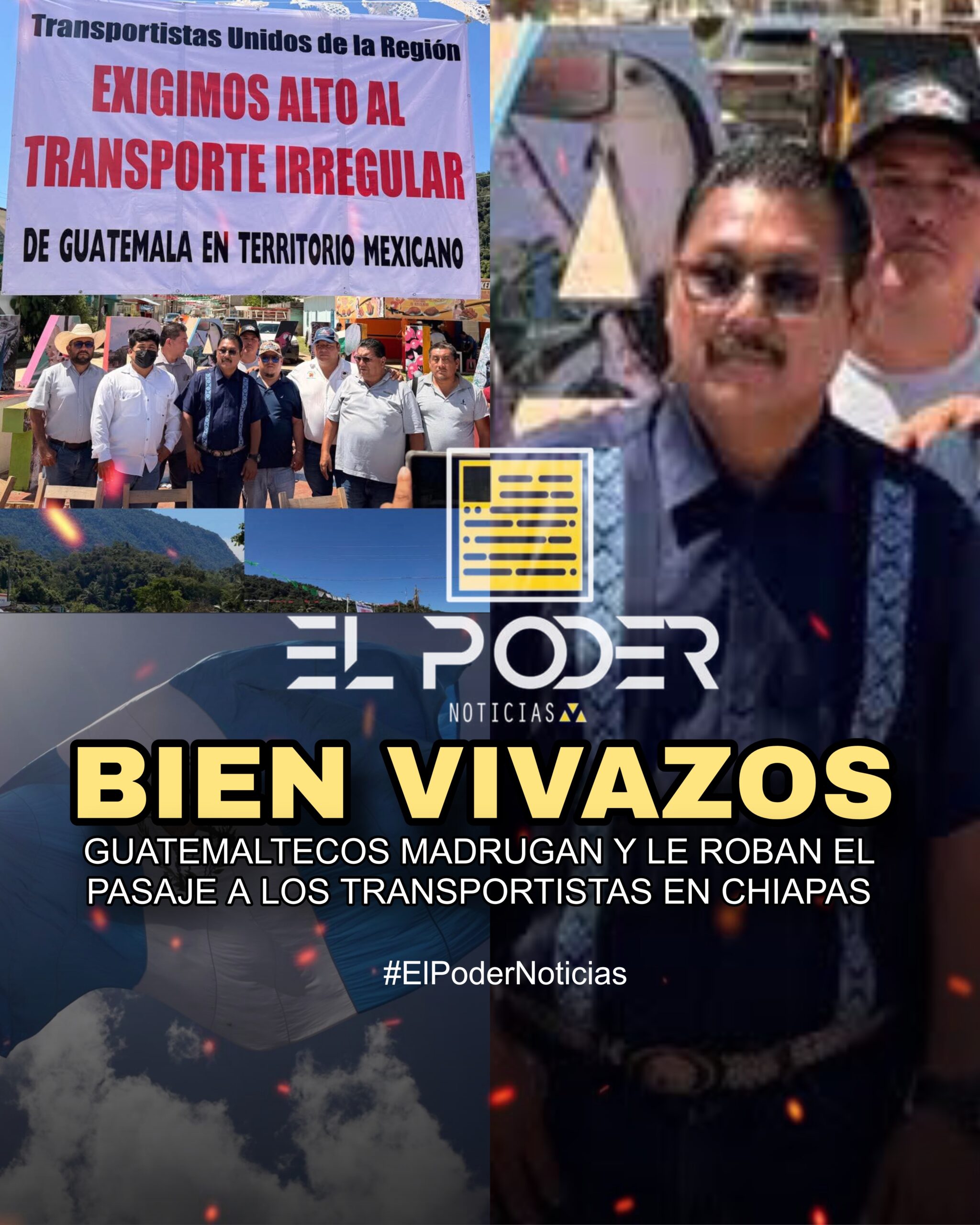 GUATEMALTECOS MADRUGAN Y LE ROBAN EL PASAJE A LOS TRANSPORTISTAS EN CHIAPAS